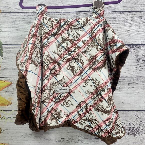 Carseat Canopy Minky Western Filigree Reversible Cover - Picture 2 of 8